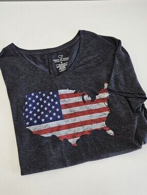 State of Mine United States of America Flag Country Womens Medium Cotton Blend